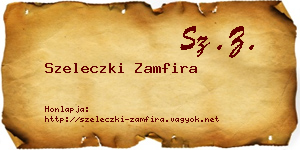 Szeleczki Zamfira névjegykártya